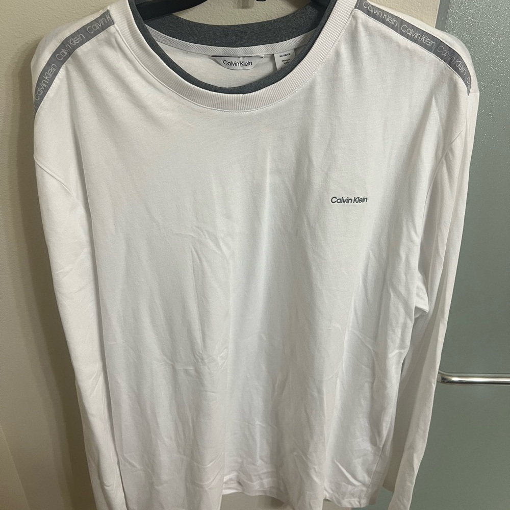 Calvin Klein White Long Sleeve Tee